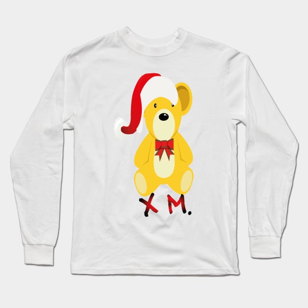 Cute Santa Bear Long Sleeve T-Shirt by TOPTshirt